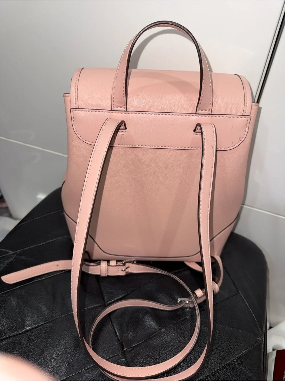 Michael Kors Blush Pink Harrison Medium Saffiano Leather Backpack